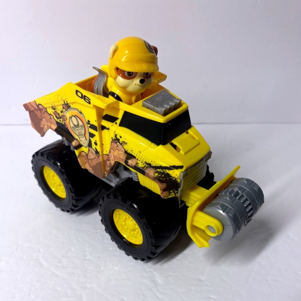 Paw Patrol Rubble Rescue Wheels Bulldozer Toy Vehicle & Removable Figure - Picture 3 of 6